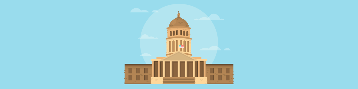 Federal bail bonds system banner image featuring graphic of capitol building